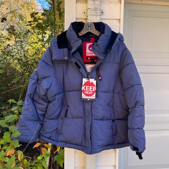 NWT Canada Weather Gear Blue 2-in-1 Length Waterproof Opt Hooded Puffer Parka - Picture 3 of 16